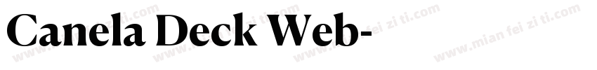 Canela Deck Web字体转换